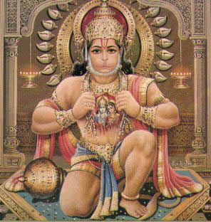 Hanuman opens his heart to prove devotion