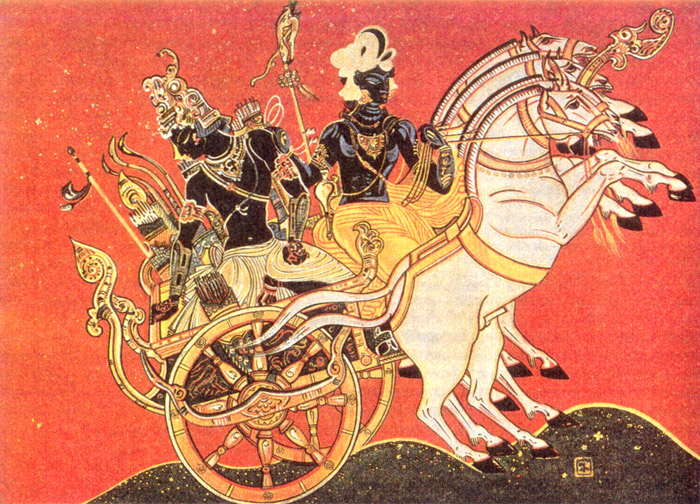 Arjuna And Krishna On Kurukshetra. N. Boshu